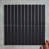 Splash Tiles Ripley Matt Black Kit Kat Porcelain Mosaic Tile