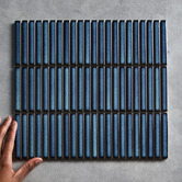 Splash Tiles Soho Gloss Shadow Dark Green Kit Kat Porcelain Mosaic Tile