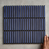 Splash Tiles Soho Gloss Shadow Blue Kit Kat Porcelain Mosaic Tile