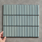 Splash Tiles Soho Gloss Antique Green Kit Kat Porcelain Mosaic Tile