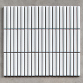 Splash Tiles Soho Gloss Antique White Kit Kat Porcelain Mosaic Tile