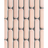 Splash Tiles Avery Gloss Antique Pink Tic Tac Porcelain Mosaic Tile