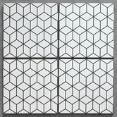 Alessia Tiles Valencia Matt White &amp; Black Decorative Porcelain Tile