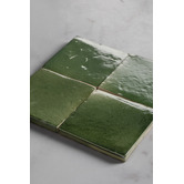 Alessia Tiles Zina 100 x 100mm Green Zellige Square Tile