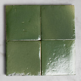 Alessia Tiles Zina 100 x 100mm Green Zellige Square Tile