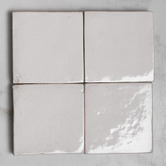 Alessia Tiles Zina 100 x 100mm Cloud Zellige Square Tile