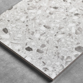 Alessia Tiles Lorenzo 300 x 600mm Matt Grey Terrazzo Look Porcelain Tile