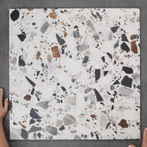 Alessia Tiles Lorenzo 600 x 600mm Matt Multi-Colour Terrazzo Look Porcelain Tile
