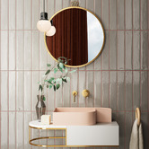 Alessia Tiles Broome Gloss Dark Grey Subway Porcelain Tile