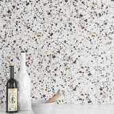 Alessia Tiles Broome Matt Bianco Terrazzo Look Porcelain Tile