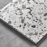 Alessia Tiles Broome Matt Bianco Terrazzo Look Porcelain Tile