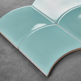 Alessia Tiles Riley Gloss Mint Wave Ceramic Tile