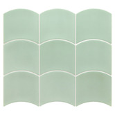Alessia Tiles Riley Gloss Mint Wave Ceramic Tile