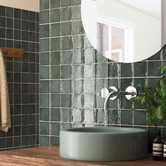 Alessia Tiles Naples Gloss Green Small Square Ceramic Tile