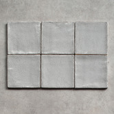 Alessia Tiles Naples Gloss Smoke Small Square Ceramic Tile