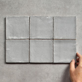 Alessia Tiles Naples Gloss Smoke Small Square Ceramic Tile