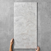 Alessia Tiles Addison 600 x 1200mm Matt Bianco Travertine Look Porcelain Tile