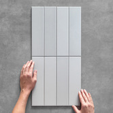 Alessia Tiles Hanna Matt Light Grey Subway Ceramic Tile