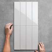 Alessia Tiles Hanna Gloss Off-White Subway Ceramic Tile