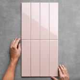 Alessia Tiles Hanna Gloss Pastel Pink Subway Ceramic Tile