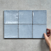 Alessia Tiles Naples Gloss Blue Small Square Ceramic Tile