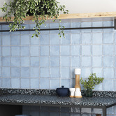 Alessia Tiles Naples Gloss Blue Small Square Ceramic Tile