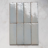 Alessia Tiles Zina 50 x 150mm Mist Zellige Subway Tile