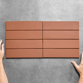 Elena Tiles Sienna Matt Subway Terracotta Tile