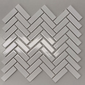 Elena Tiles Carlotta Black Satin Herringbone Porcelain Mosaic Tile