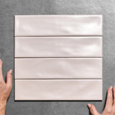 Elena Tiles Stella Pink Subway Ceramic Tile