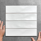 Elena Tiles Stella White Subway Ceramic Tile