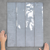 Elena Tiles Claudia Blue Subway Ceramic Tile