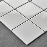 Elena Tiles Stanmore White Small Square Porcelain Mosaic Tile