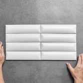 Elena Tiles Nevada Dune White Subway Ceramic Tile