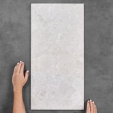 Elena Tiles Marlo 300 x 600mm White Terrazzo Look Porcelain Tile