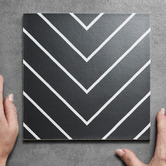Elena Tiles Brooklyn Black Square Porcelain Tile