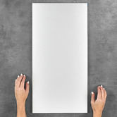 Elena Tiles Grace Gloss White Rectangle Ceramic Tile