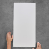 Elena Tiles Grace Satin White Rectangle Ceramic Tile