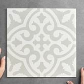 Elena Tiles Camilla White &amp; Sage Decorative Porcelain Tile