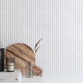 Elena Tiles Akira White Kit Kat Porcelain Mosaic Tile