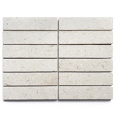 Elena Tiles Apollo Tumbled White Limestone Subway Marble Tile