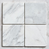Elena Tiles Apollo 100x100mm Tumbled Calacatta Gold Square Marble Tile