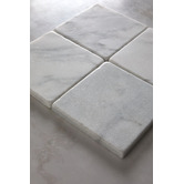Elena Tiles Apollo 100x100mm Tumbled Calacatta Gold Square Marble Tile