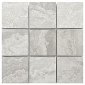 Elena Tiles Apollo 100x100mm Tumbled Grey Woodstone Square Marble Tile