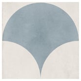 Elena Tiles Nikos 200 x 200mm Matt Blue Large Fishscale Square Tile