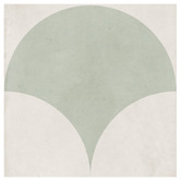Elena Tiles Nikos 200 x 200mm Matt Sage Large Fishscale Square Tile