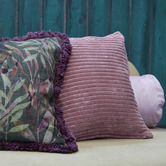 KAAT Amsterdam Pink Ribbed Velvet Cushion