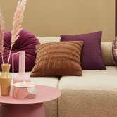 KAAT Amsterdam Terracotta Quilta Velvet Cushion