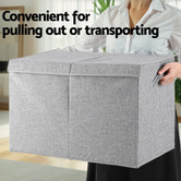 Keezi Keezi Kids' Grey Foldable Toy Box