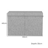 Keezi Keezi Kids' Grey Foldable Toy Box